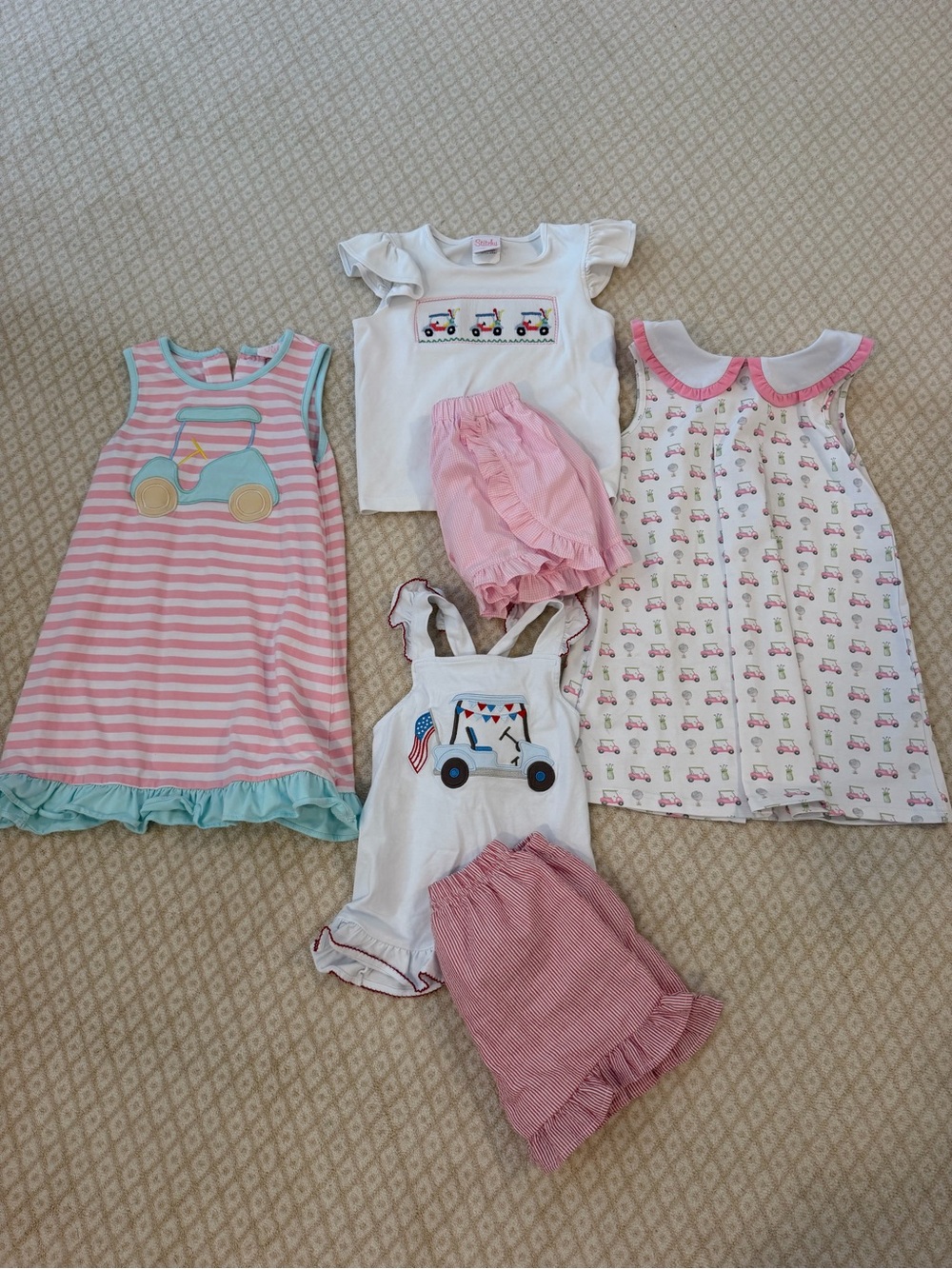 Stitchy Fish girls Golf Cart lot, size 5
